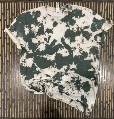 Forest Green Acid wash, Distressed Reverse Tie Dye T-shirts