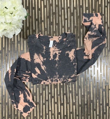 Heather Dark Grey Acid wash, Distressed Spiral Reverse Tie Dye T-shirts
