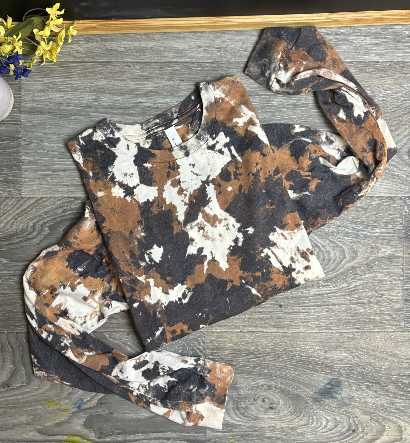Cowhide Acid Wash, Distressed Reverse Tie Dye T-shirts