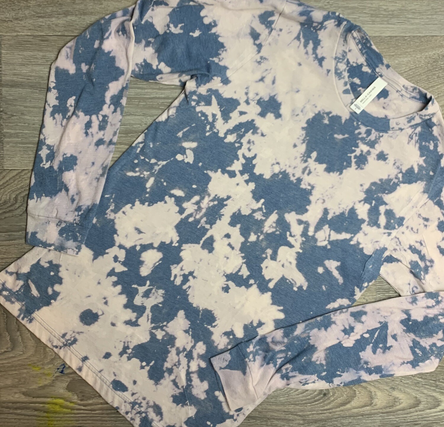 Heather Deep Teal Acid wash, Distressed Reverse Tie Dye T-shirts