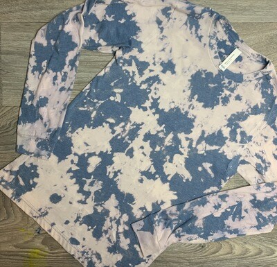 Heather Deep Teal Acid wash, Distressed Reverse Tie Dye T-shirts