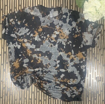 Black Acid wash, Distressed Reverse Tie Dye T-shirts