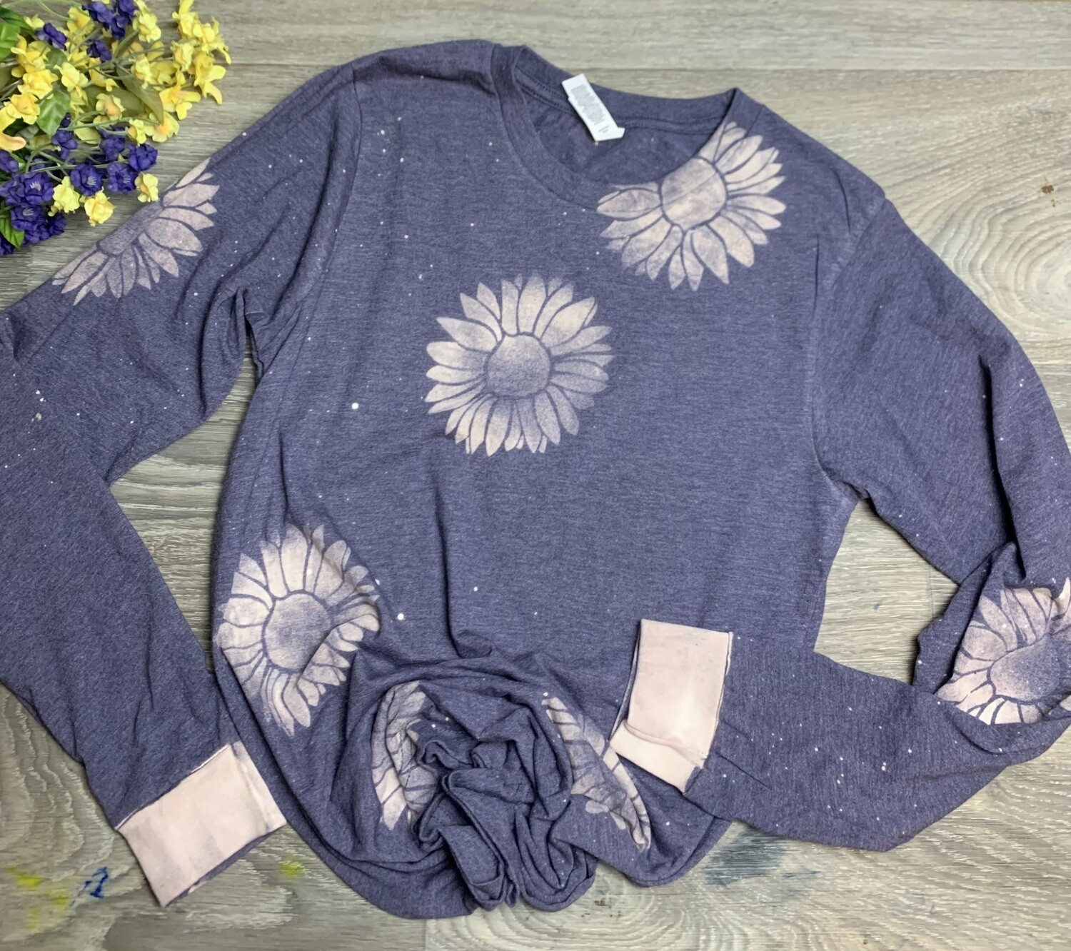 Minimalist Sunflower Long Sleeve T shirt