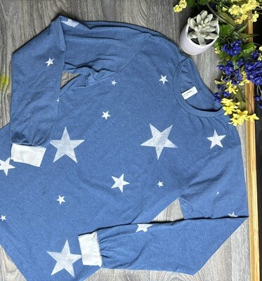 Minimalist Patriotic Star Long Sleeve T shirt