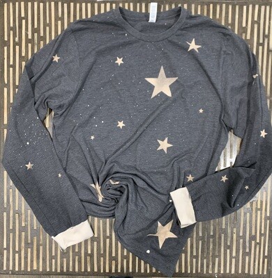Minimalist Patriotic Star Long Sleeve T shirt