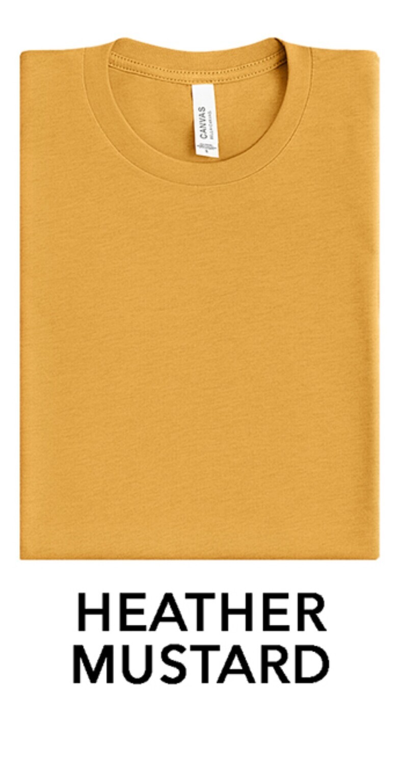 Minimalist Butterfly T shirt, Size: XS, COLOR: HEATHER MUSTARD