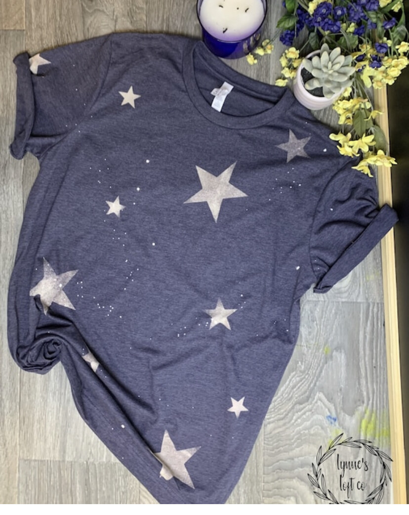 Minimalist Patriotic Star T shirt, Size: XS, COLOR: HEATHER MUSTARD
