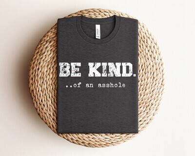 Humorous Be Kind of an Asshole Bella Canvas Shirts