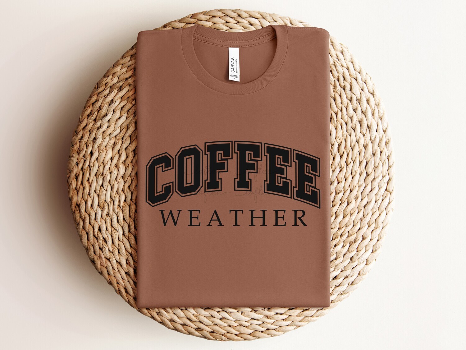 Simple Minimalist Coffee Weather T-shirts