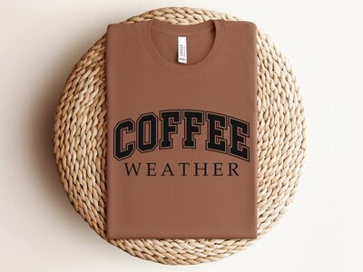 Simple Minimalist Coffee Weather T-shirts