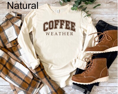 Simple Minimalist Coffee Weather T-shirts