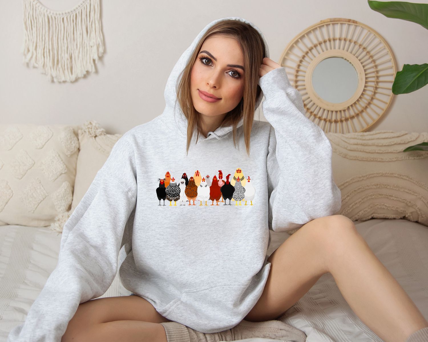 Farmlife Chicken Hoodie for Farmers, Easter Enthusiasts, Chicken Mom shirt, Mothers Day Shirt, Chicken Lover Shirt