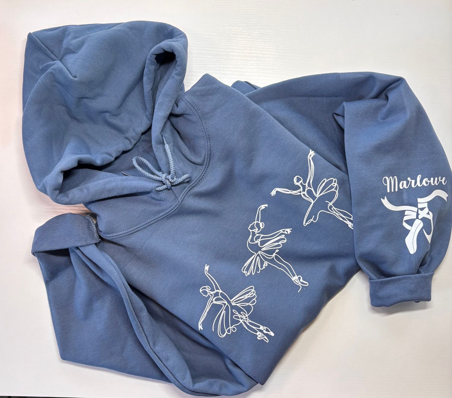 Custom Ballet Crewneck or Hoodie with Ballerina Line Art &amp; Name