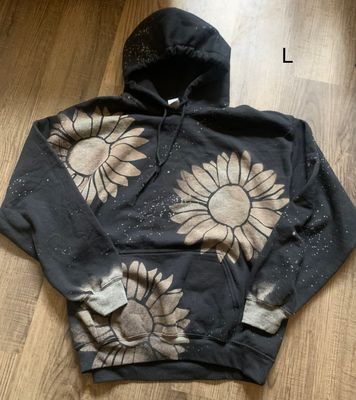 Bleached Acid Wash simply sunflower Sweatshirt or Hoodie