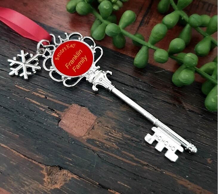 Personalised Chrome Santa Key