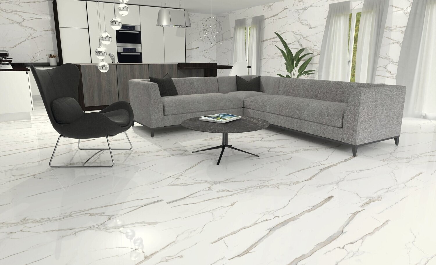 Statuario  Gold Natural Porcelain Tile (Price Per M2)