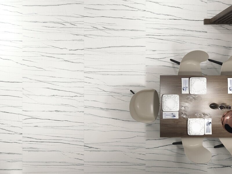 Voilet Blanc Polished Slab 1200 x 2600 x 6 mm (Price per Slab - 3.12 M2)