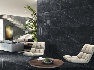 Picasso Black Porcelain Tile Natural (Price Per M2)