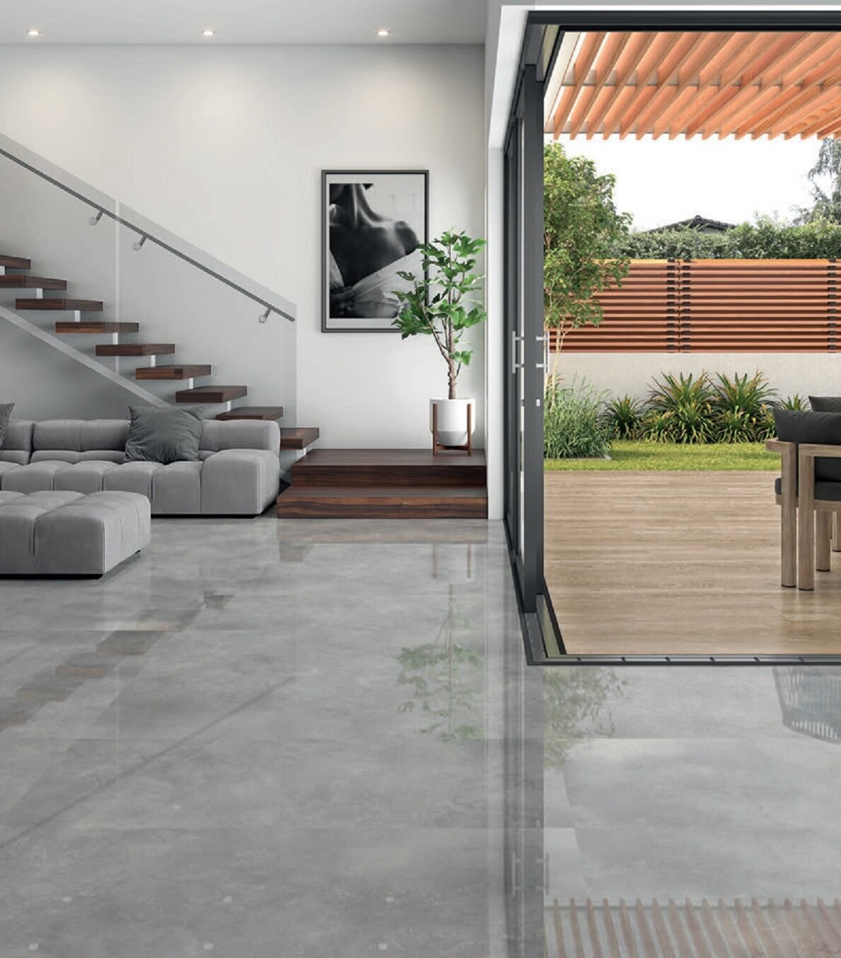 Fantasía Grey Polished Porcelain Tile (Price Per M2)