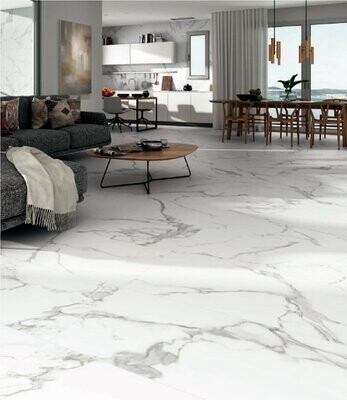 Calacatta White Polished Porcelain Tile (Price Per M2)