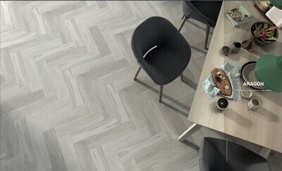 Adrián  Grey  wood Effect Porcelain Tile Matt (Price Per M2)