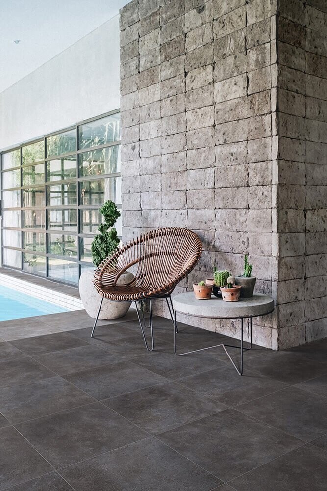 Urban Black Porcelain Tile 600 x 600 x 20mm Outdoor & Antislip (Price Per M2)