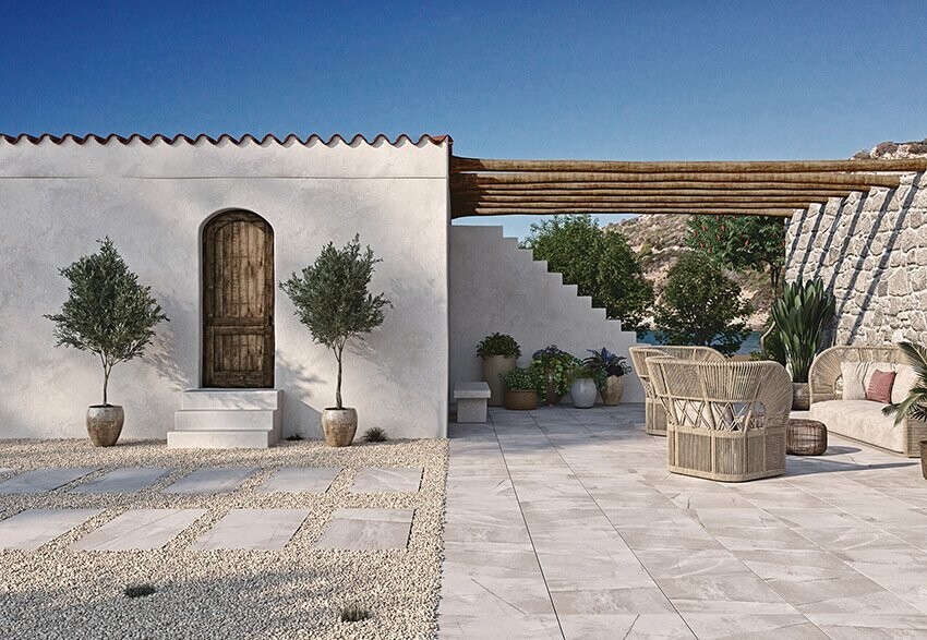 Serrenti Bianco Porcelain Tile Outdoor & Antislip (Price Per M2)