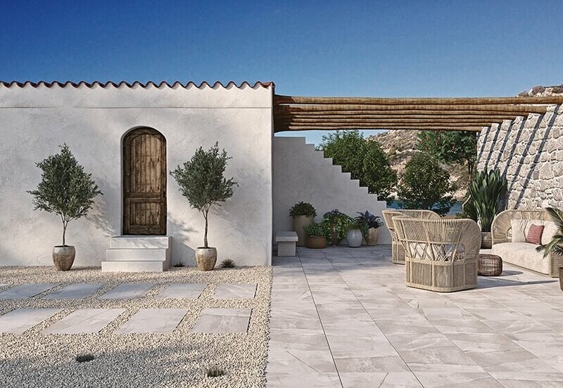 Serrenti Bianco Porcelain Tile Outdoor & Antislip (Price Per M2)