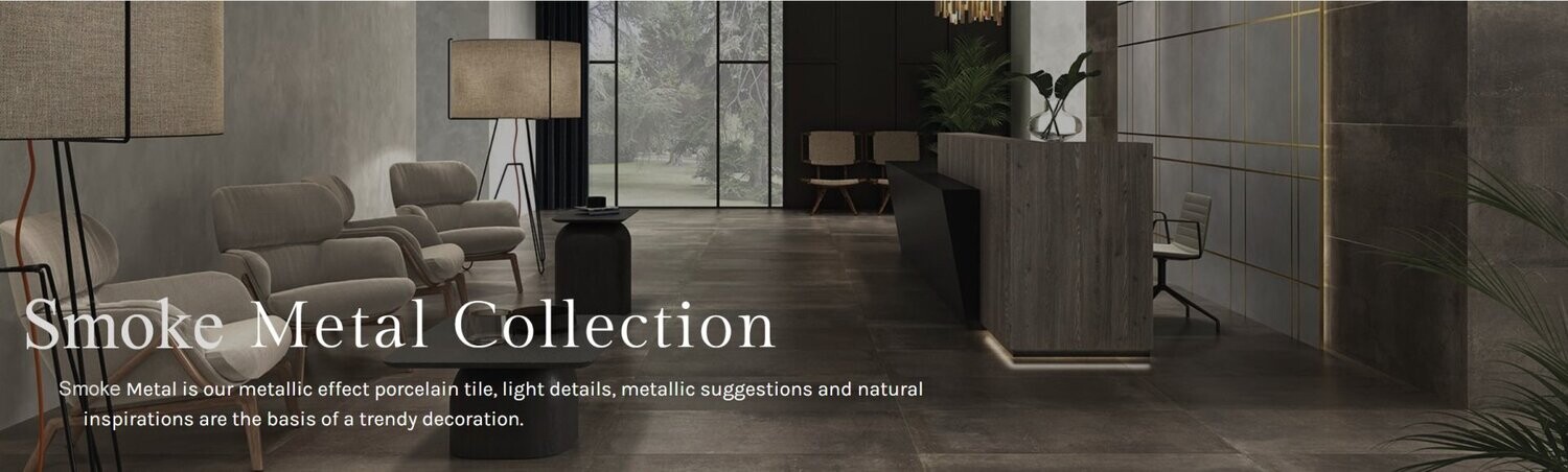 Smoke Metal Grey Matt Porcelain Tile (Price Per M2)