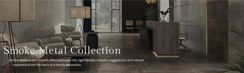 Smoke Metal Grey Matt Porcelain Tile (Price Per M2)