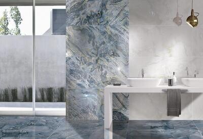 Preziosa Blu Polished Porcelain Tiles 600 x 1200 x 10 mm (Price per m2)