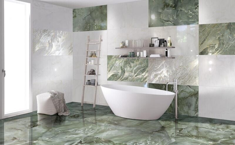 Preziosa Emerald Polished Porcelain Tiles 600 x 1200 x 10 mm (Price per m2)