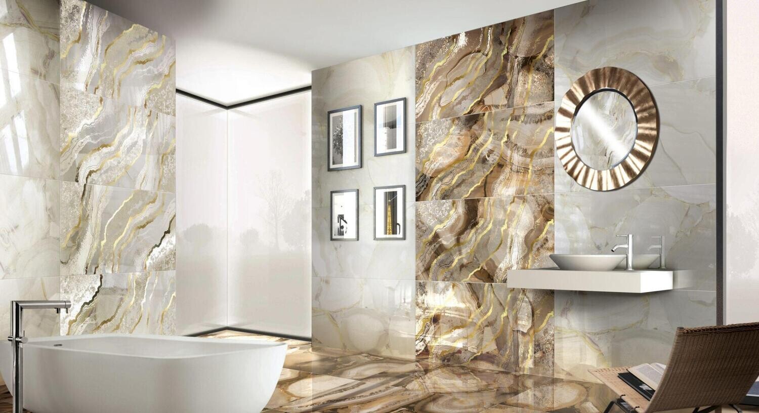 Temptation Ambra Polished Porcelain Tiles 600 x 1200 x 10 mm (Price per Tile)