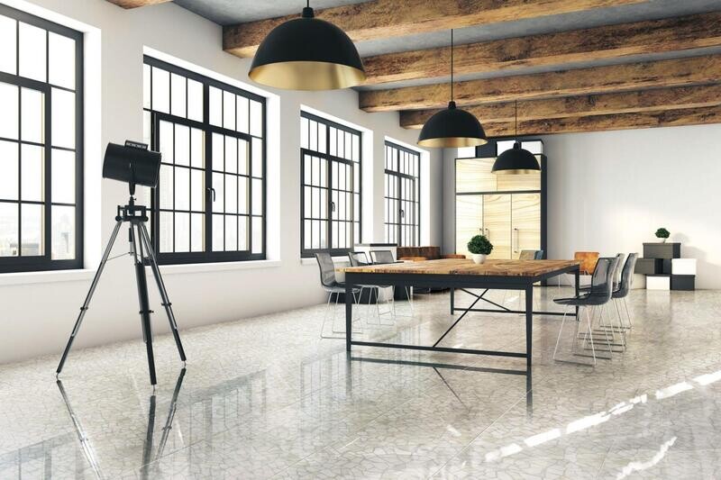 Delight White Polished Porcelain Tiles 600 x 1200 x 10 mm (Price per m2)