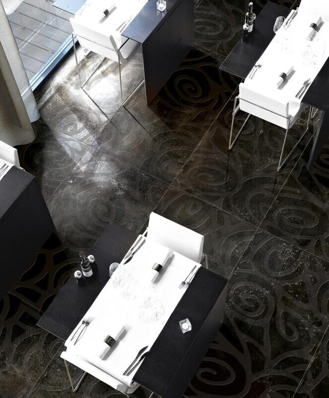 Gyaru Metal Black Semi-Polished Porcelain Tiles (Price per m2)