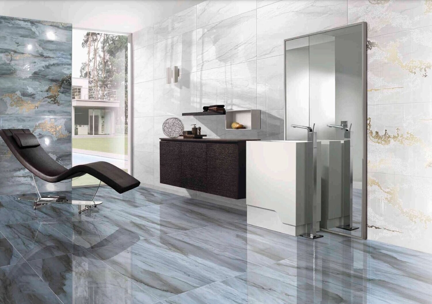 Mercury Blu Porcelain Tiles (Price per m2)