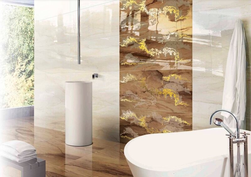 Mercury Gold Visone Porcelain Tiles (Price per Tile)