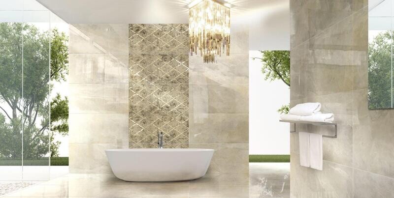 Geo-Jewels Gold Polished Porcelain Tiles 600 x 1200 x 10 mm (Price per Tile)