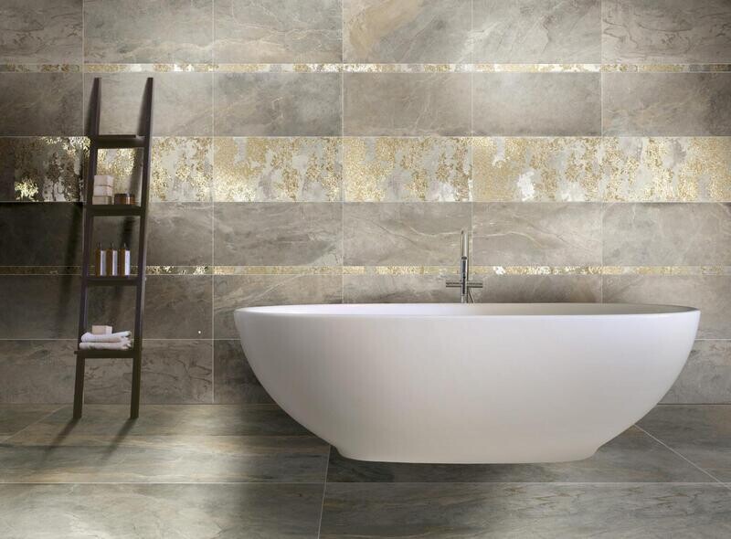 Dew Bronze Polished Porcelain Tiles 600 x 1200 x 10 mm (Price per Tile)