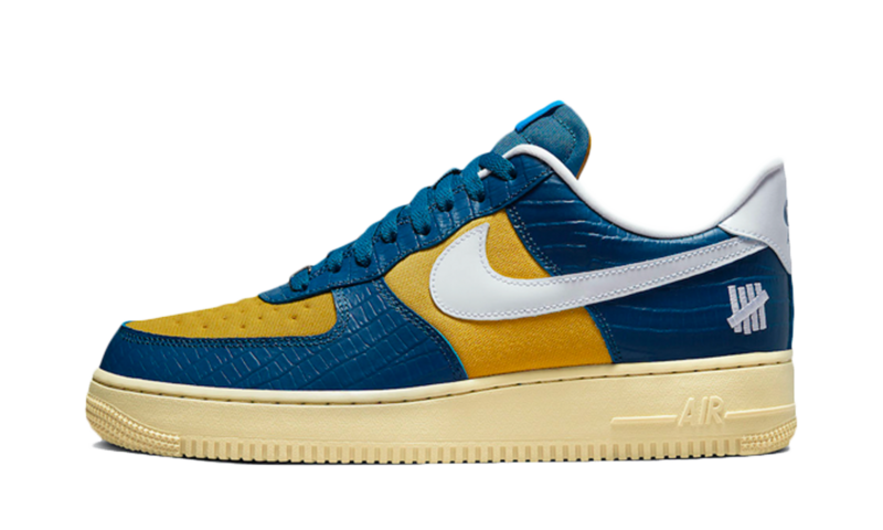 Nike Air Force 1 Low SP Undefeated 5 On It Blue Yellow Croc