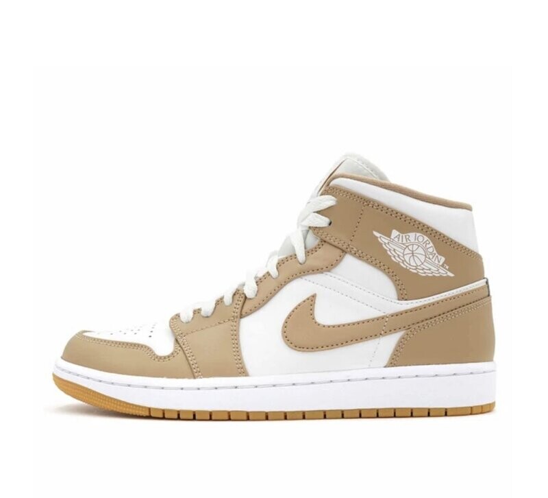 Jordan 1 Mid Tan Gum White