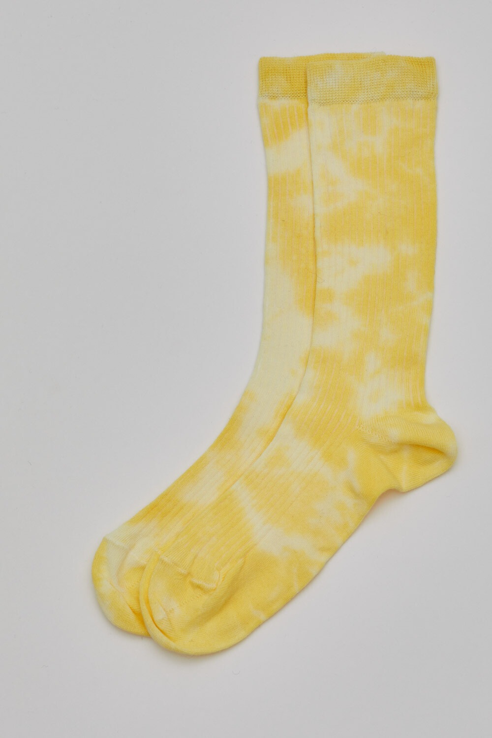 Носки из хлопка тай-дай желтые