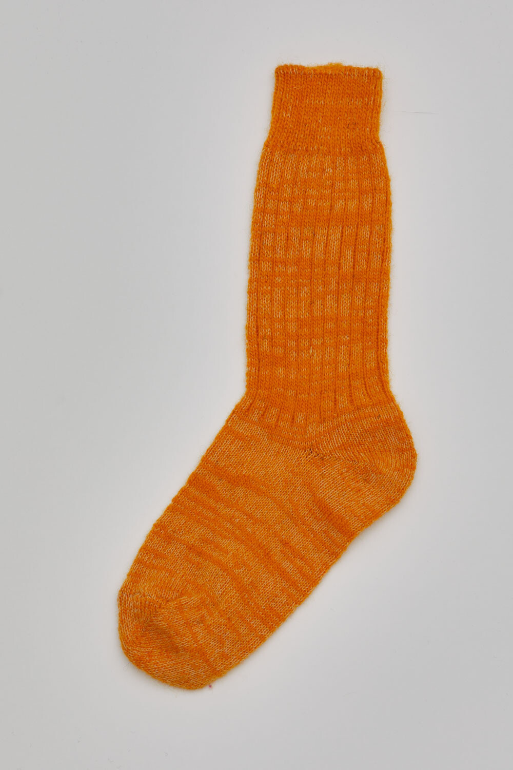 Носки цвета оранжевый "меланж" из шерсти