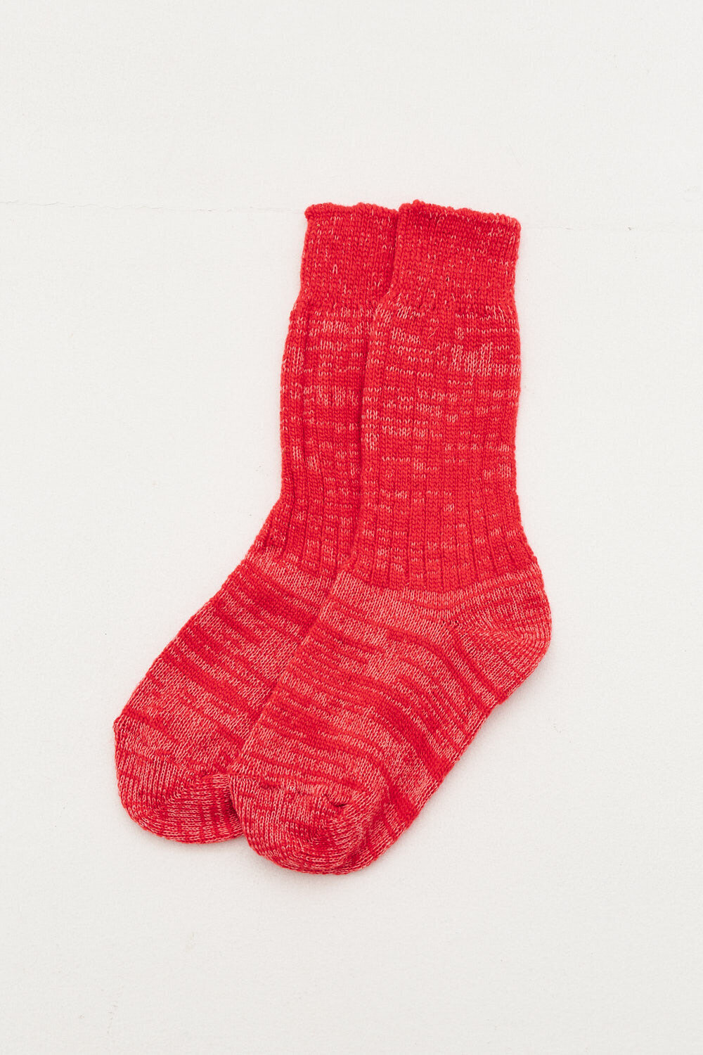 Носки из шерсти красного цвета "меланж"