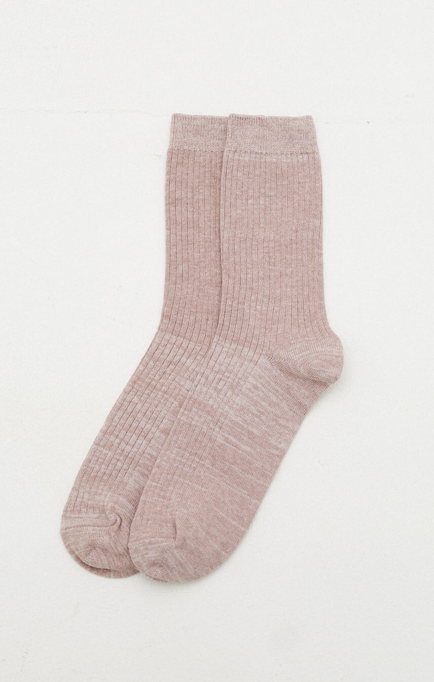 Носки из хлопка пыльно-розового цвета