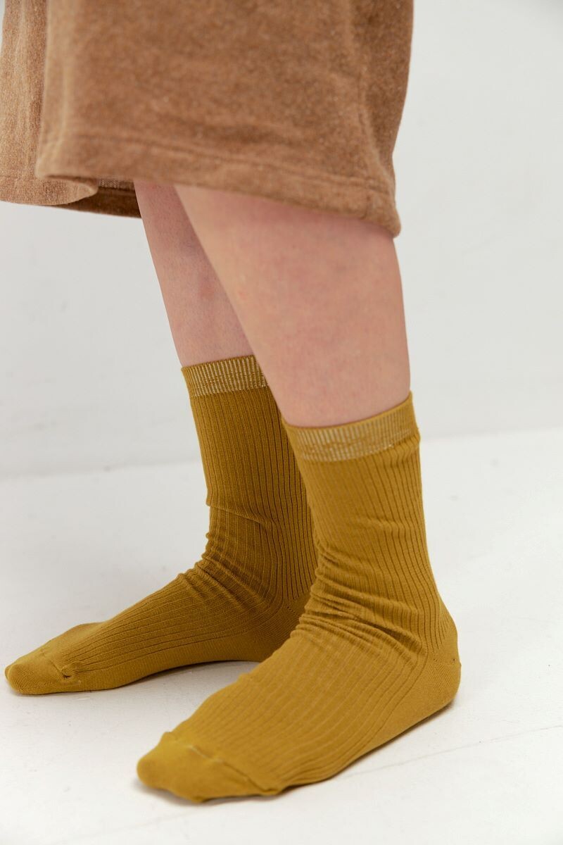 Носки из хлопка цитрусового цвета
