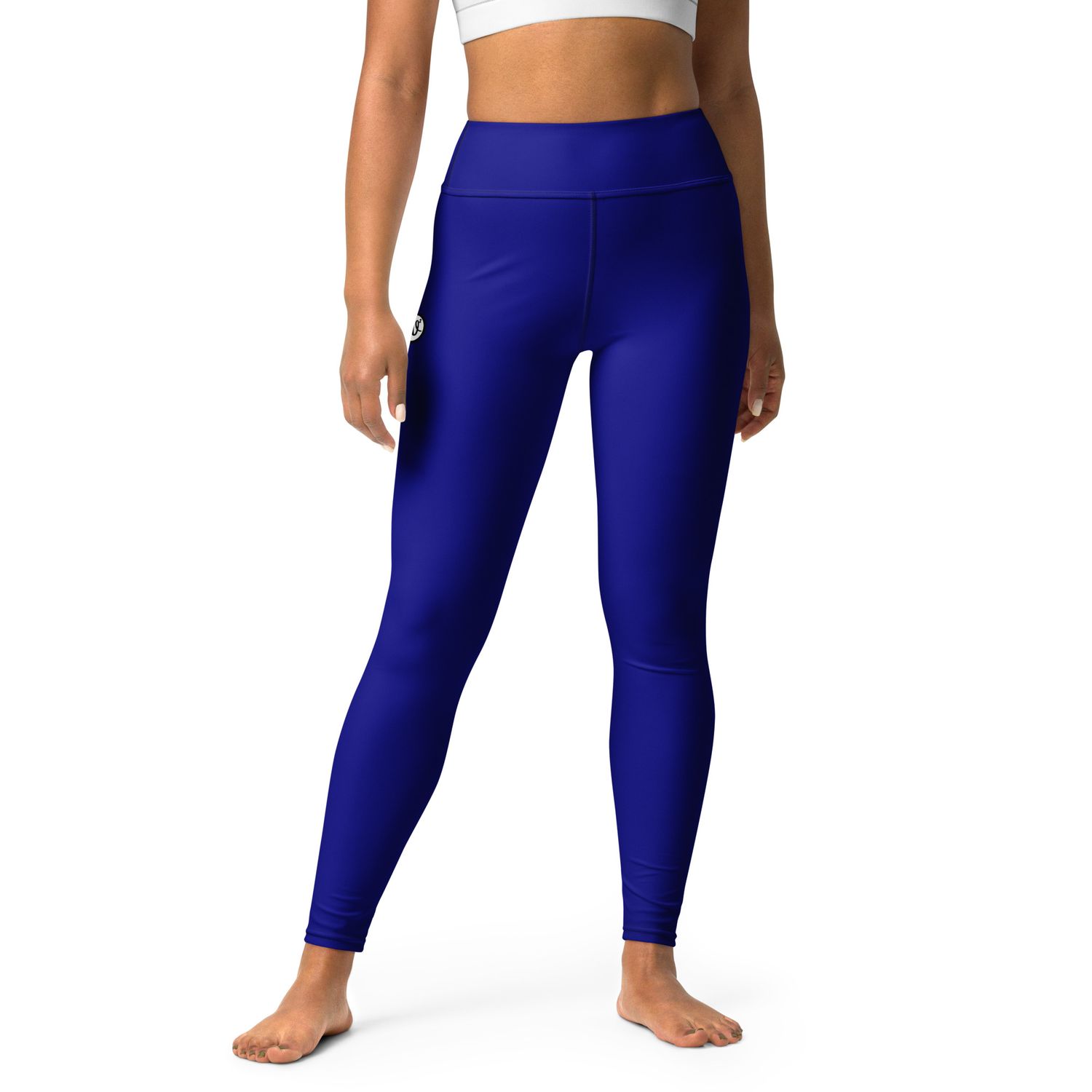 Navy Elegance High Waist Yoga Leggings by Workout Warrior