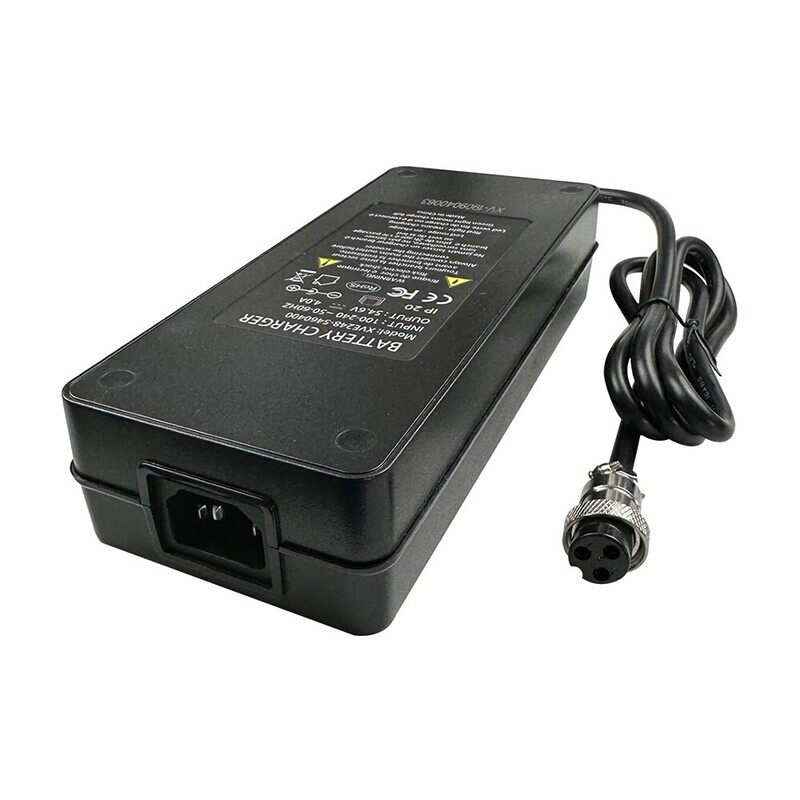 Chargeur trottinette 54.6V / 4A connecteur GX16-3p