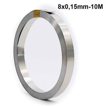 Nickel (acier plaque nickel) 8x0,15 mm -10m