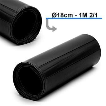 Gaine Thermorétractable noir pour batterie - 180mm x 1M